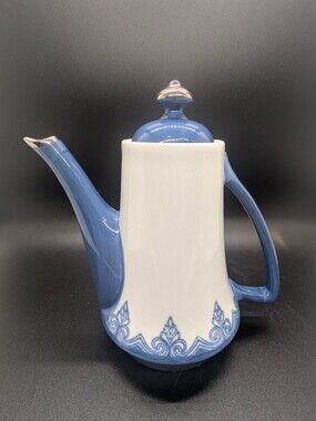 Bombay Blue & White Individual 6” Teapot Coffee Filigree Small China Teapot